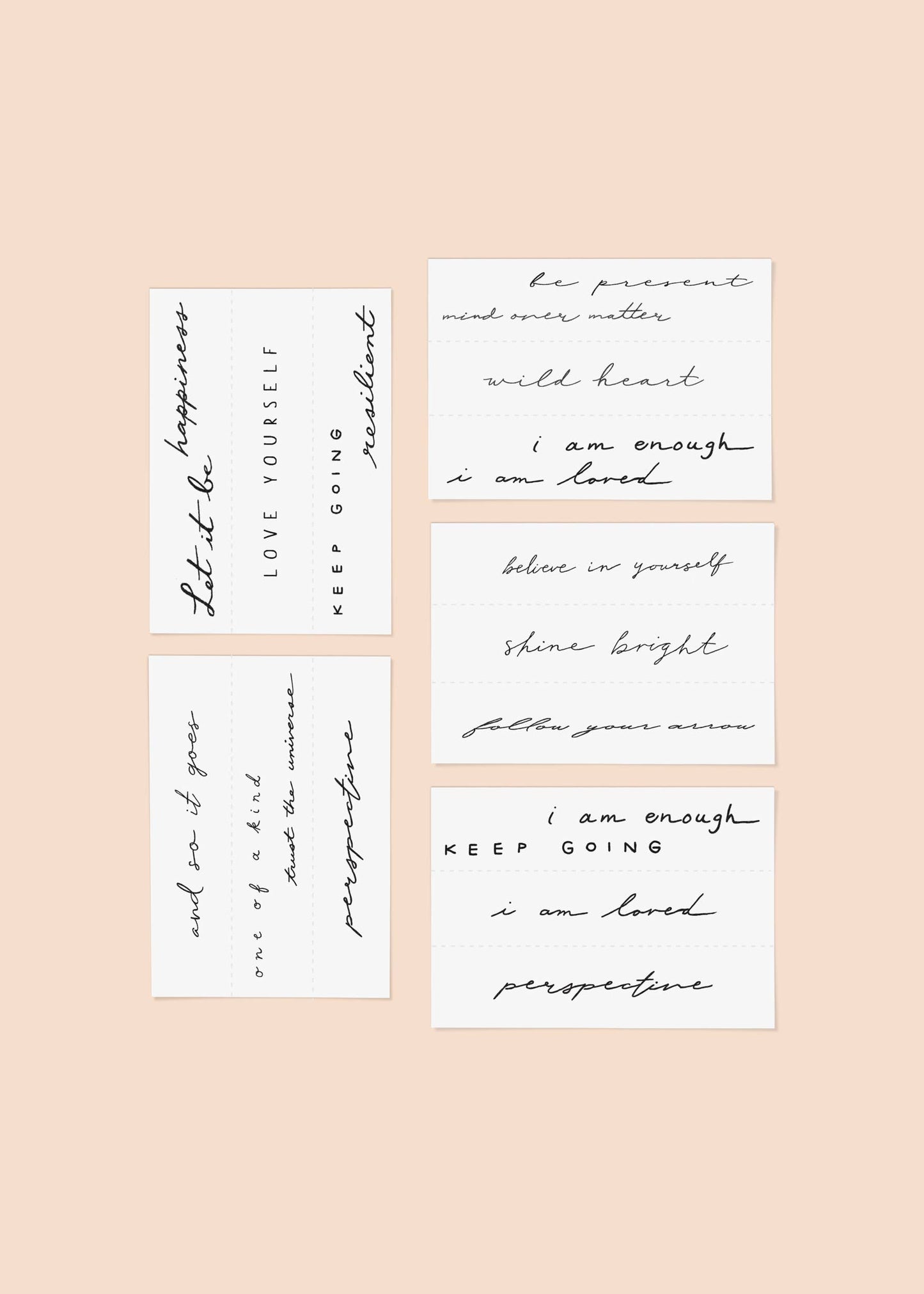 Mantra Temporary Tattoo Pack - INKED by Dani