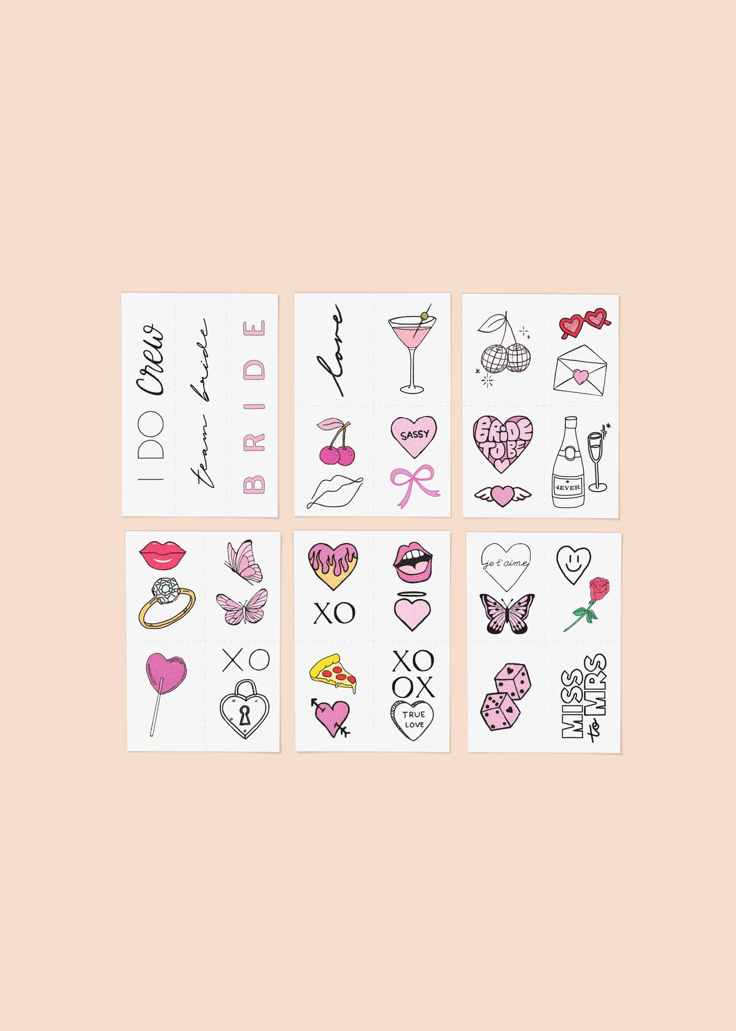INKED by Dani - Bachelorette Babe Temporary Tattoo Pack
