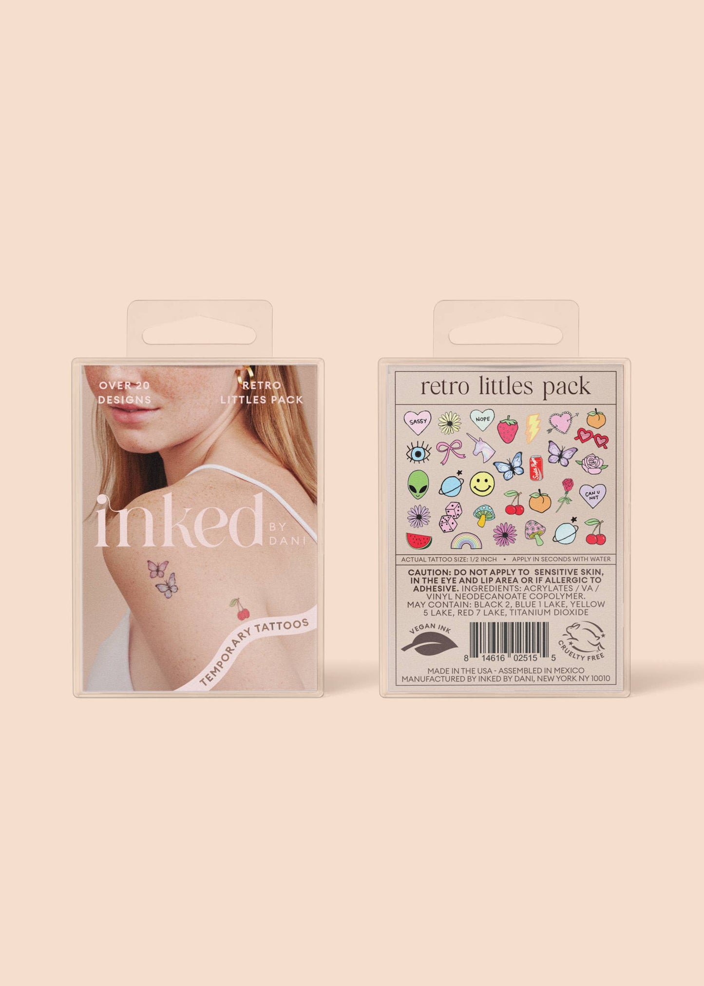 Retro Littles Temporary Tattoo Pack - INKED by Dani