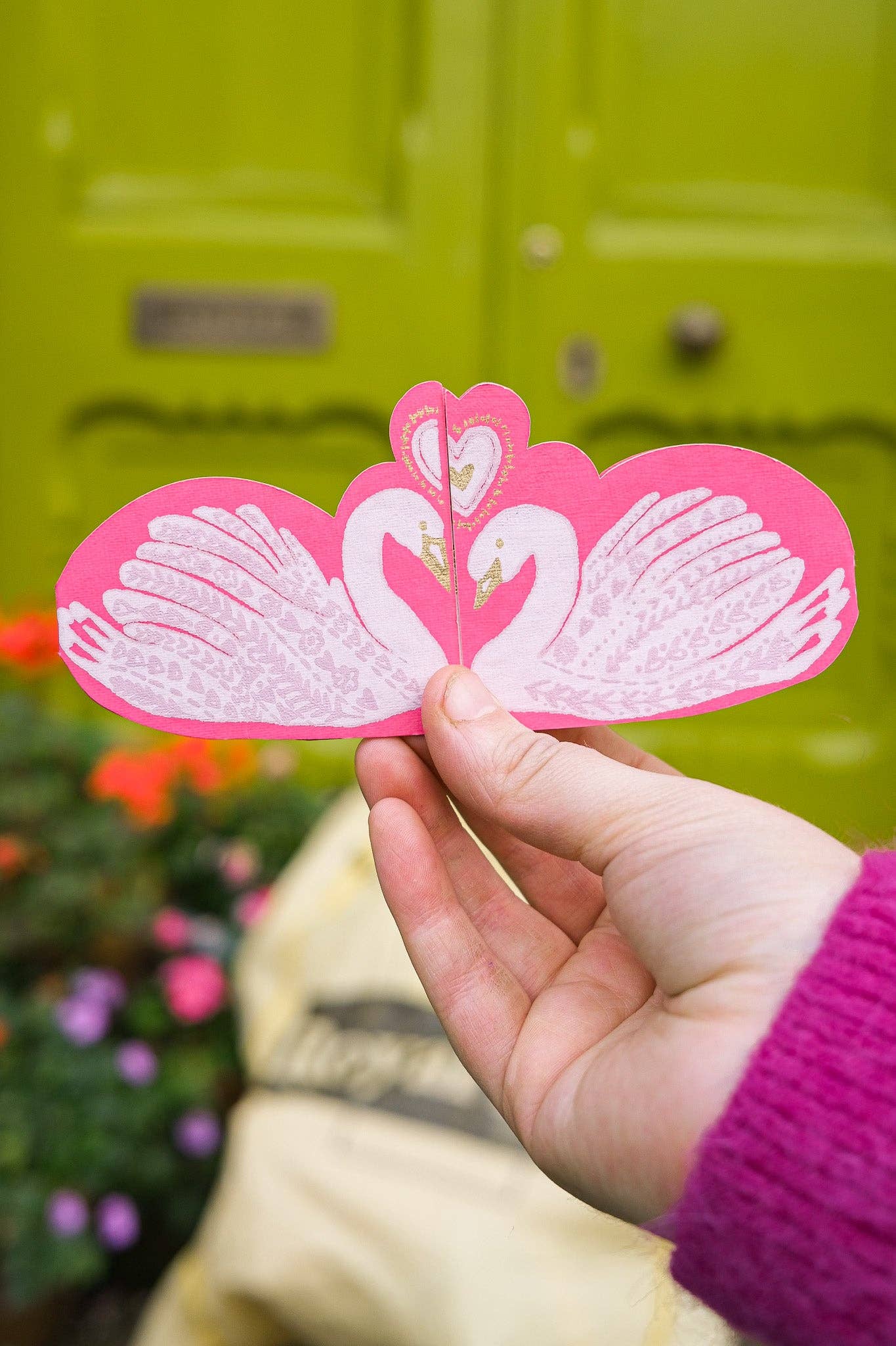 Kissing Swans Greeting Card - East End Press