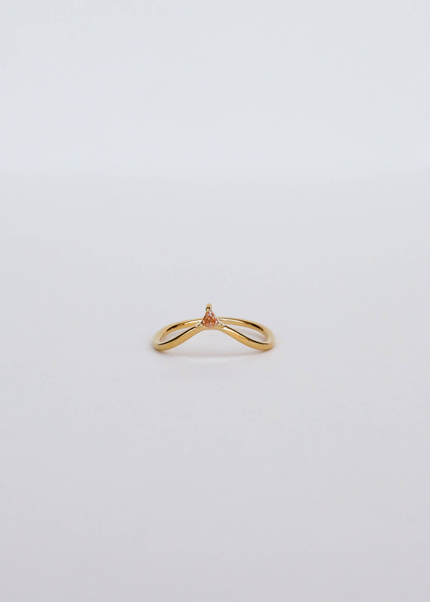 Gold Rings - Arched Triangle - Champagne