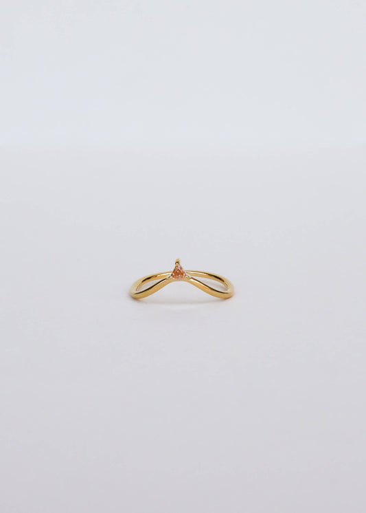 Gold Rings - Arched Triangle - Champagne