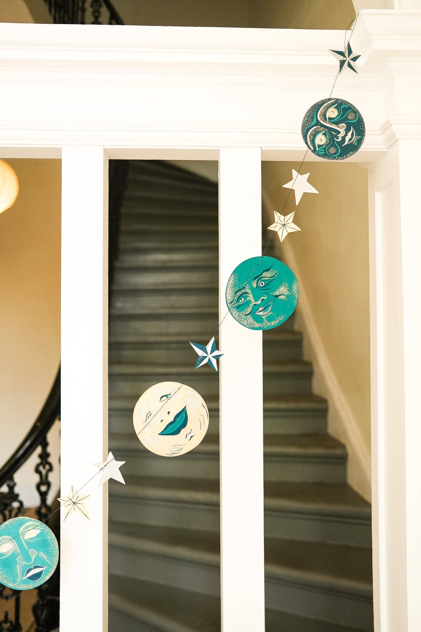 Man on the Moon Sewn Garland - Screen Printed by