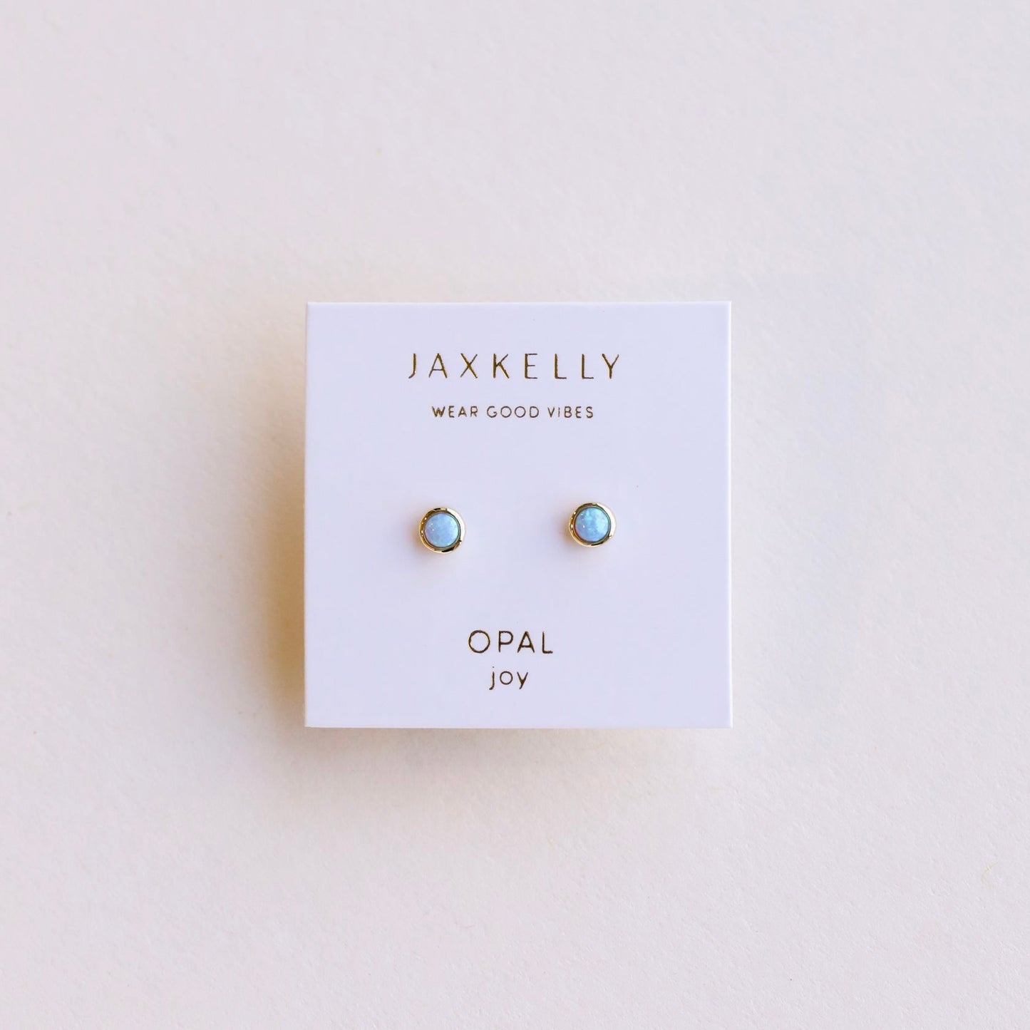 Simple Stud Earrings - Fire Opal - JaxKelly