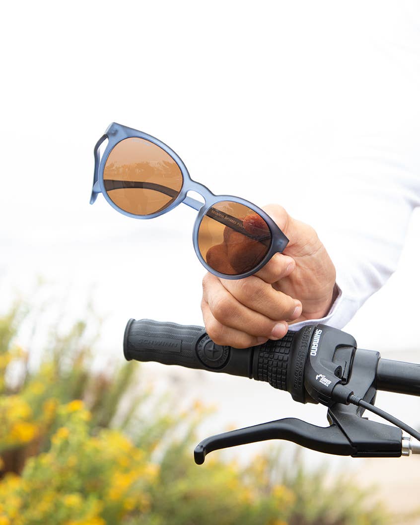 Arches -  Soft Navy Blue / Brown Polarized Lens - Blue Planet Eco-Eyewear