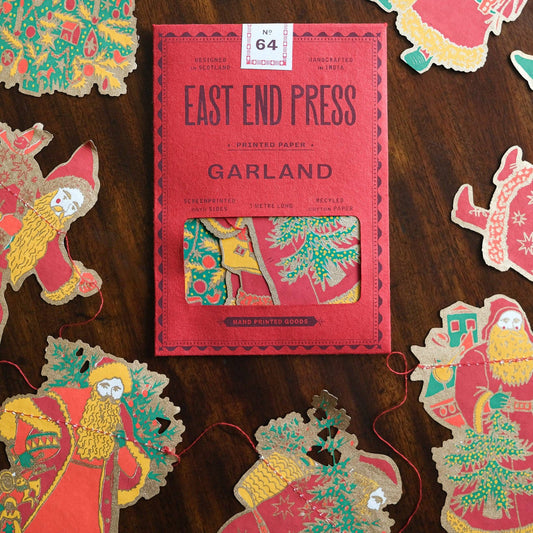 Saint Nicholas Garland - Screen Printed by Hand - East End Press