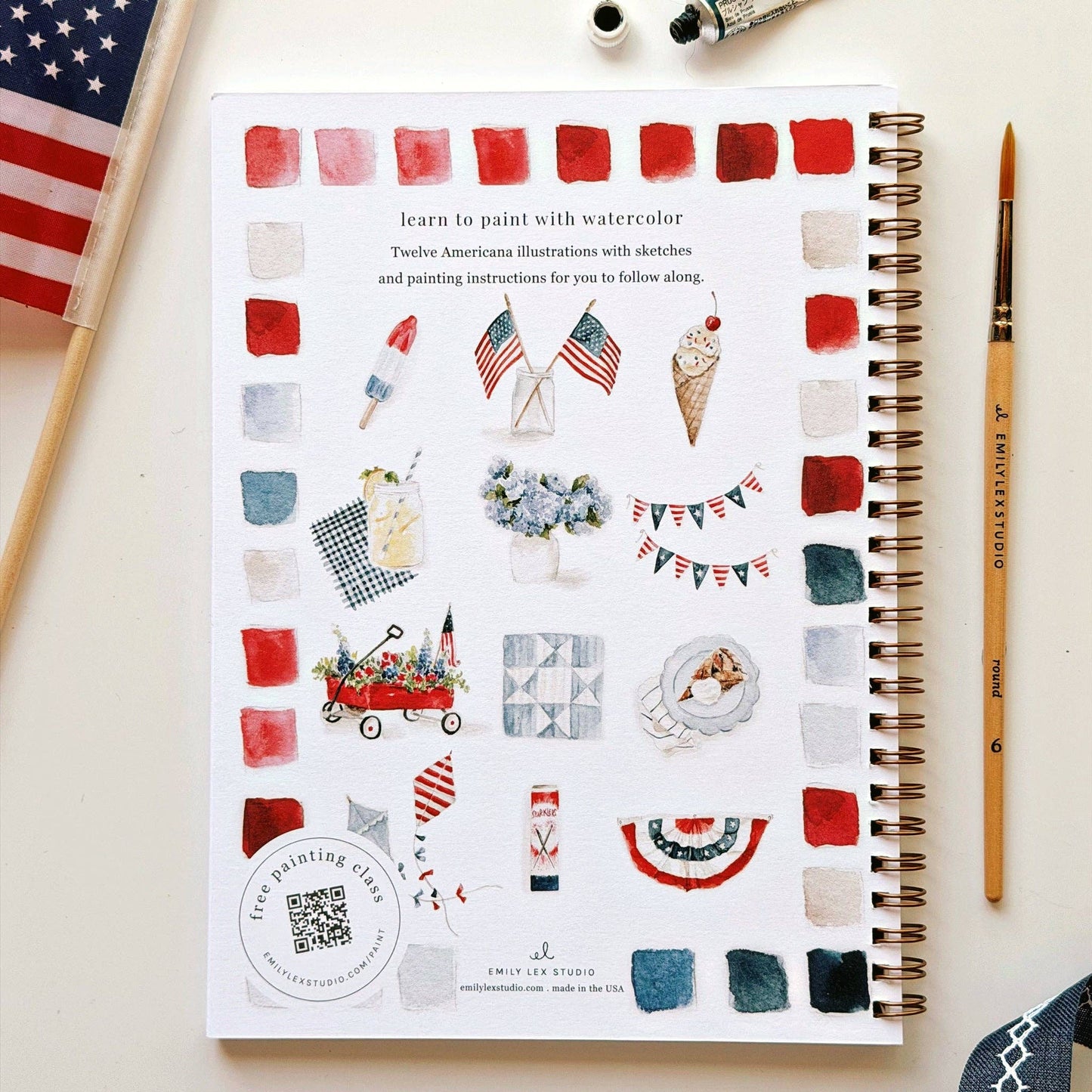 Americana Watercolor Workbook - emily lex studio