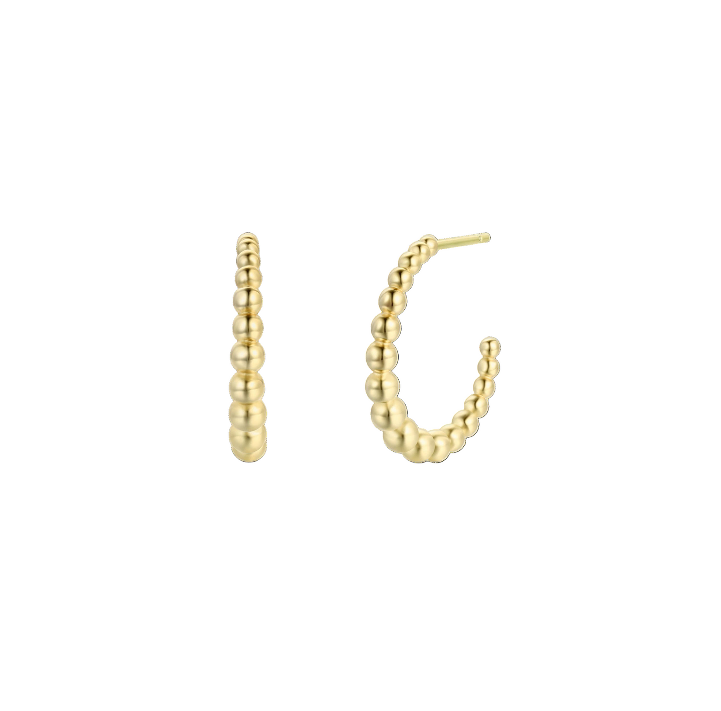 Large Ball Hoop Gold Earrings - JaxKelly