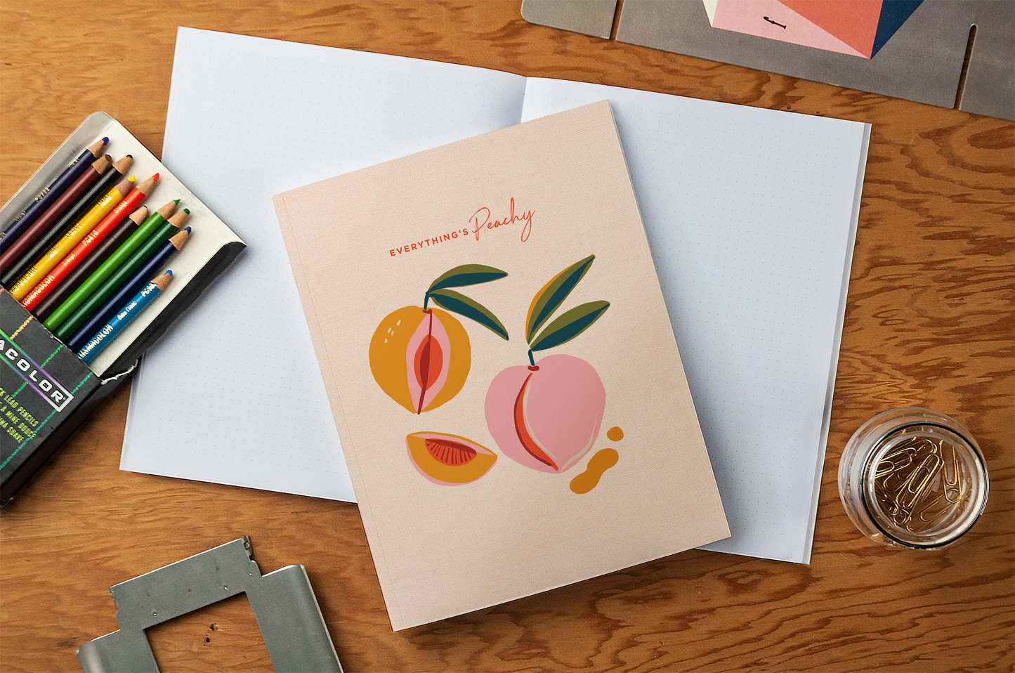 Everything's Peachy Medium Layflat Journal Notebook