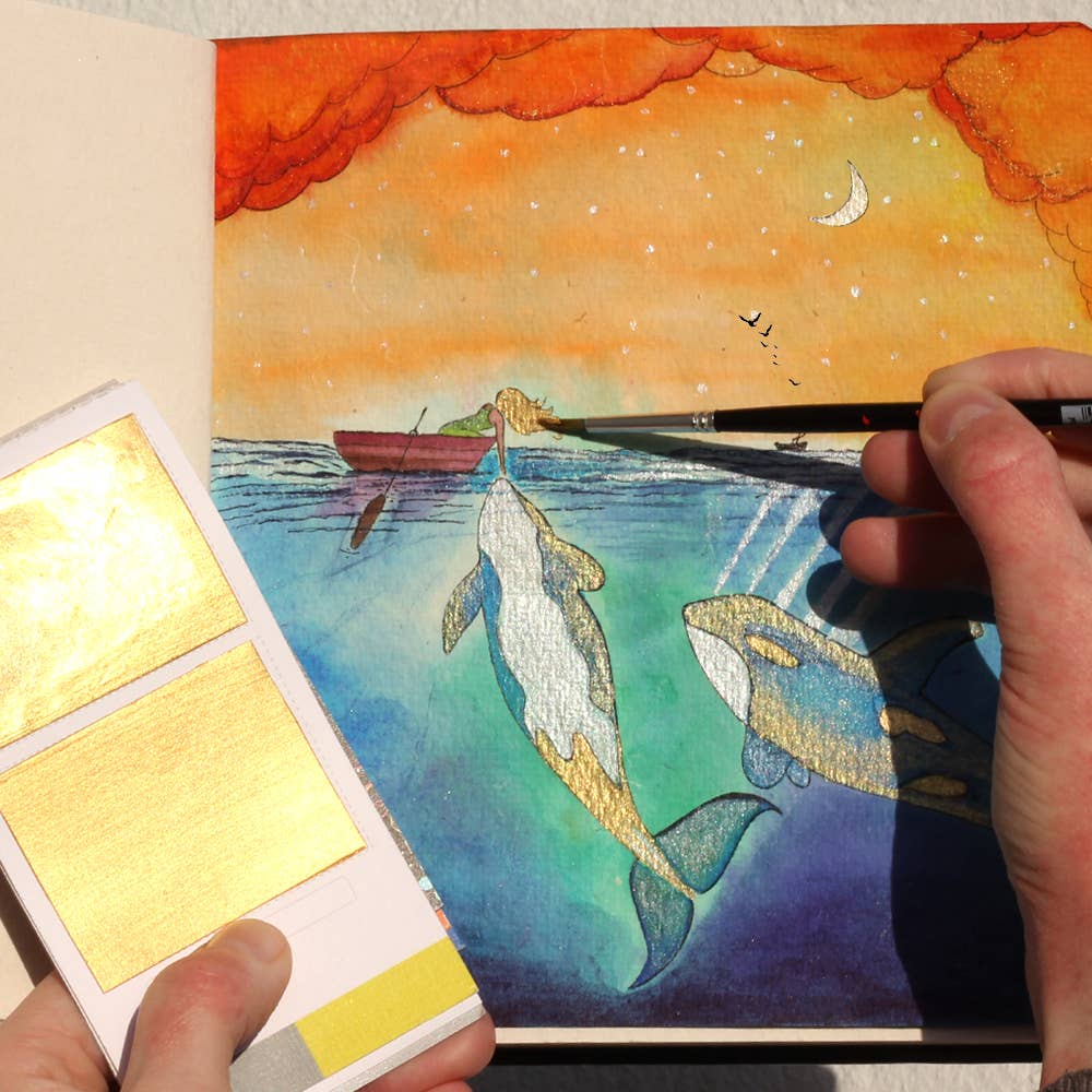 Metallics Colorsheets- 10 Handmade Watercolors