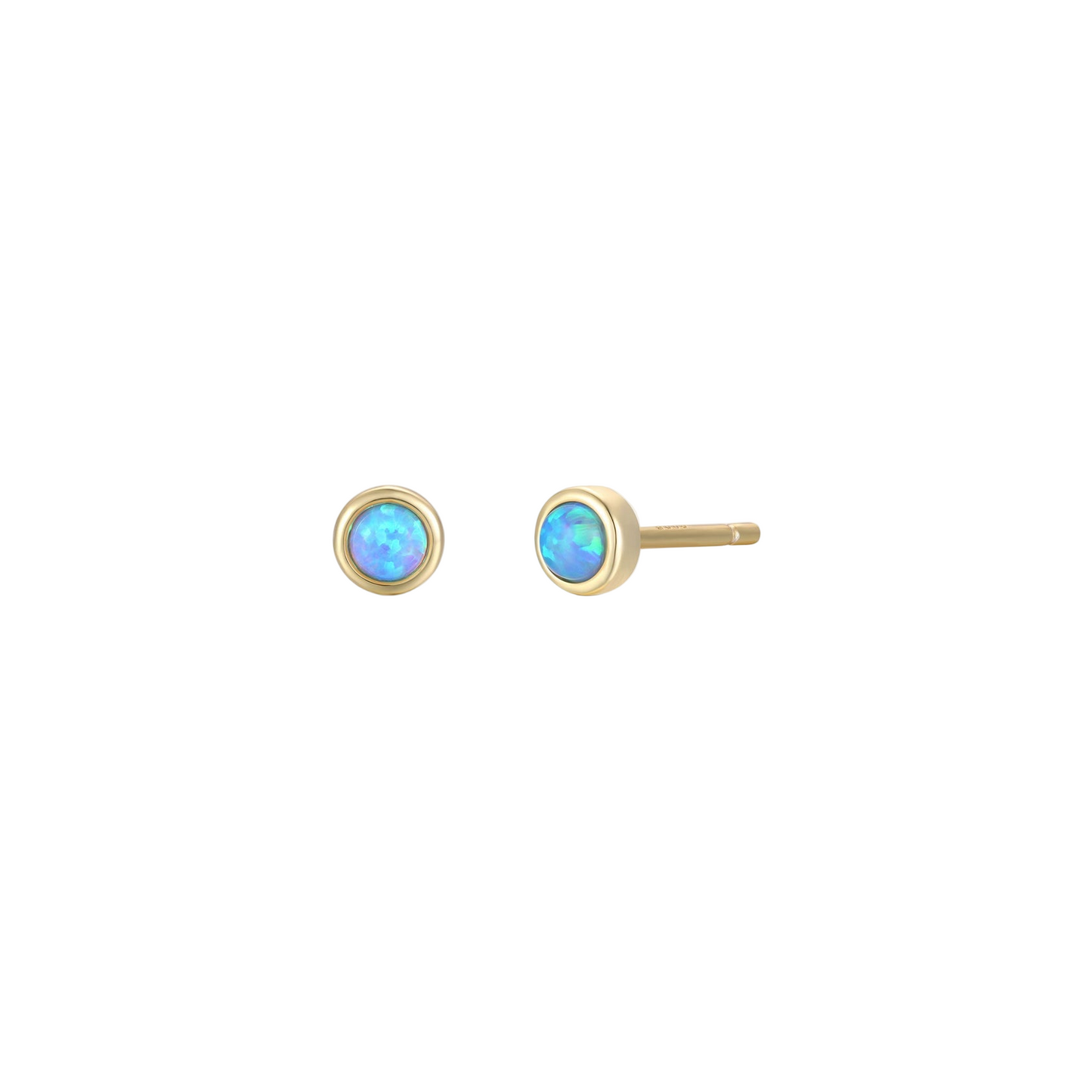 Simple Stud Earrings - Fire Opal - JaxKelly