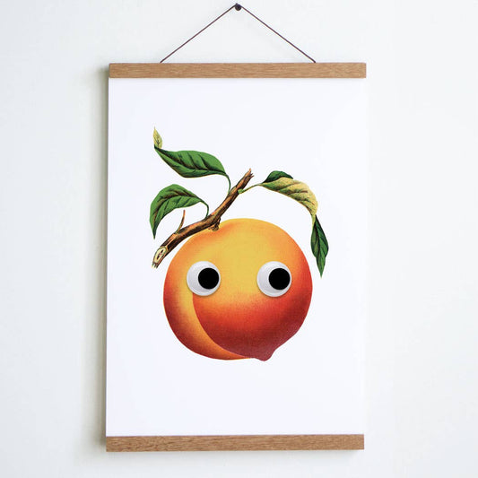 Googly Peach Print