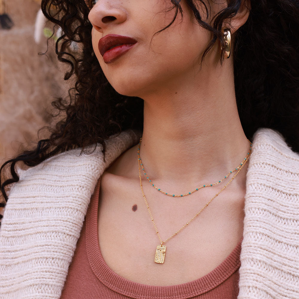 Flower Medallion Necklace - Amano Studio