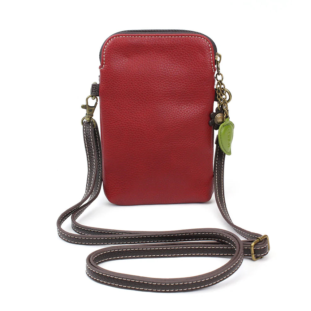 Hummingbird Leather Cellphone Crossbody Bag