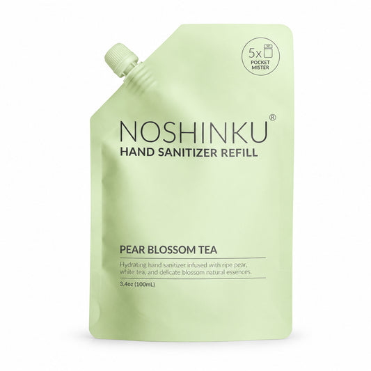 Pear Blossom Tea Hydrating Hand Sanitizer Spray Refill Pouch - Noshinku