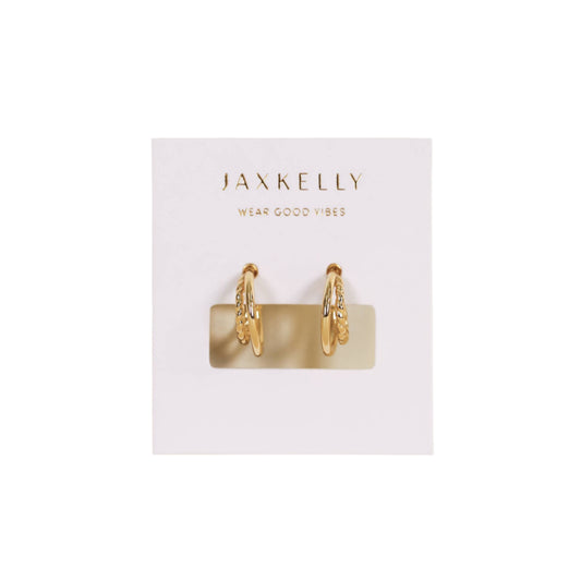 Gold Hoop - Double - Earrings