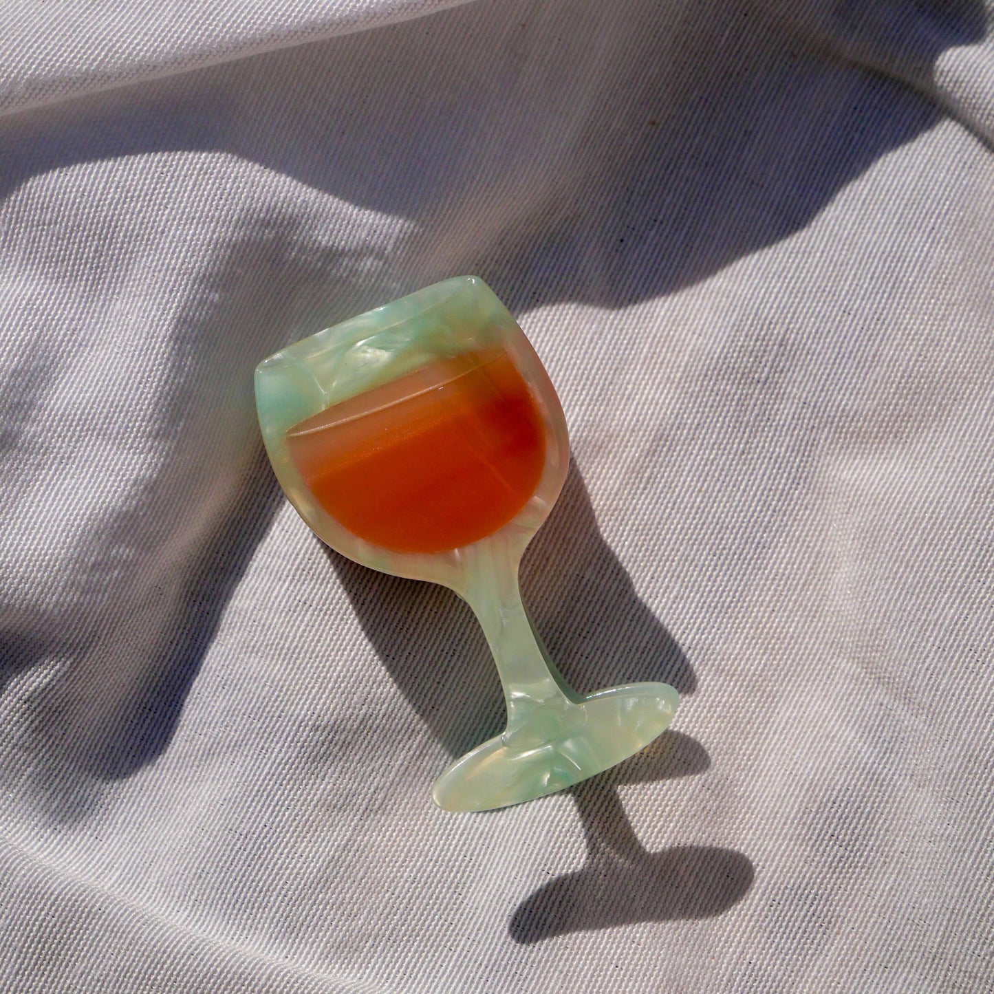 Midi Rose Wine Glass Hair Claw Clip