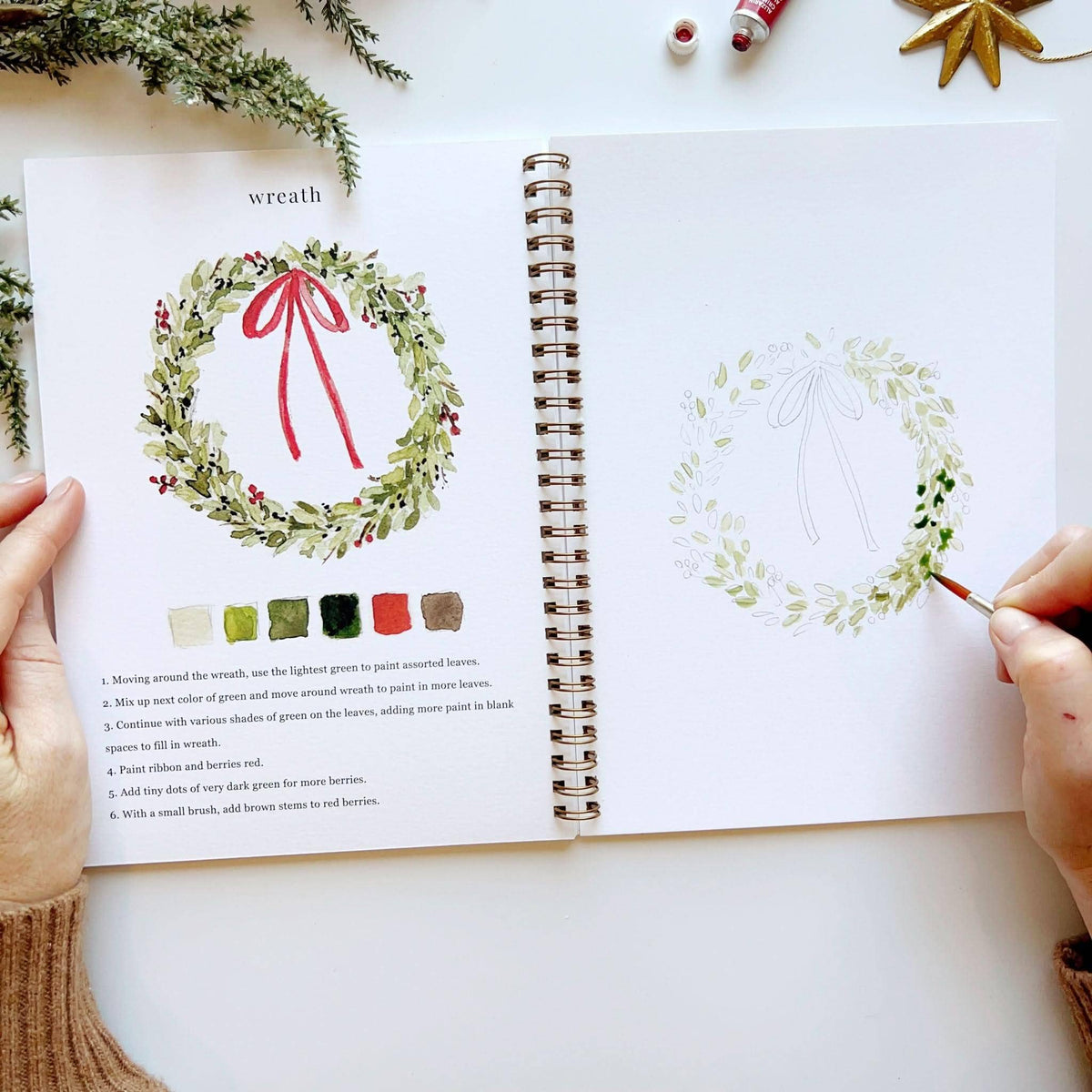 Christmas Watercolor Workbook - emily lex studio