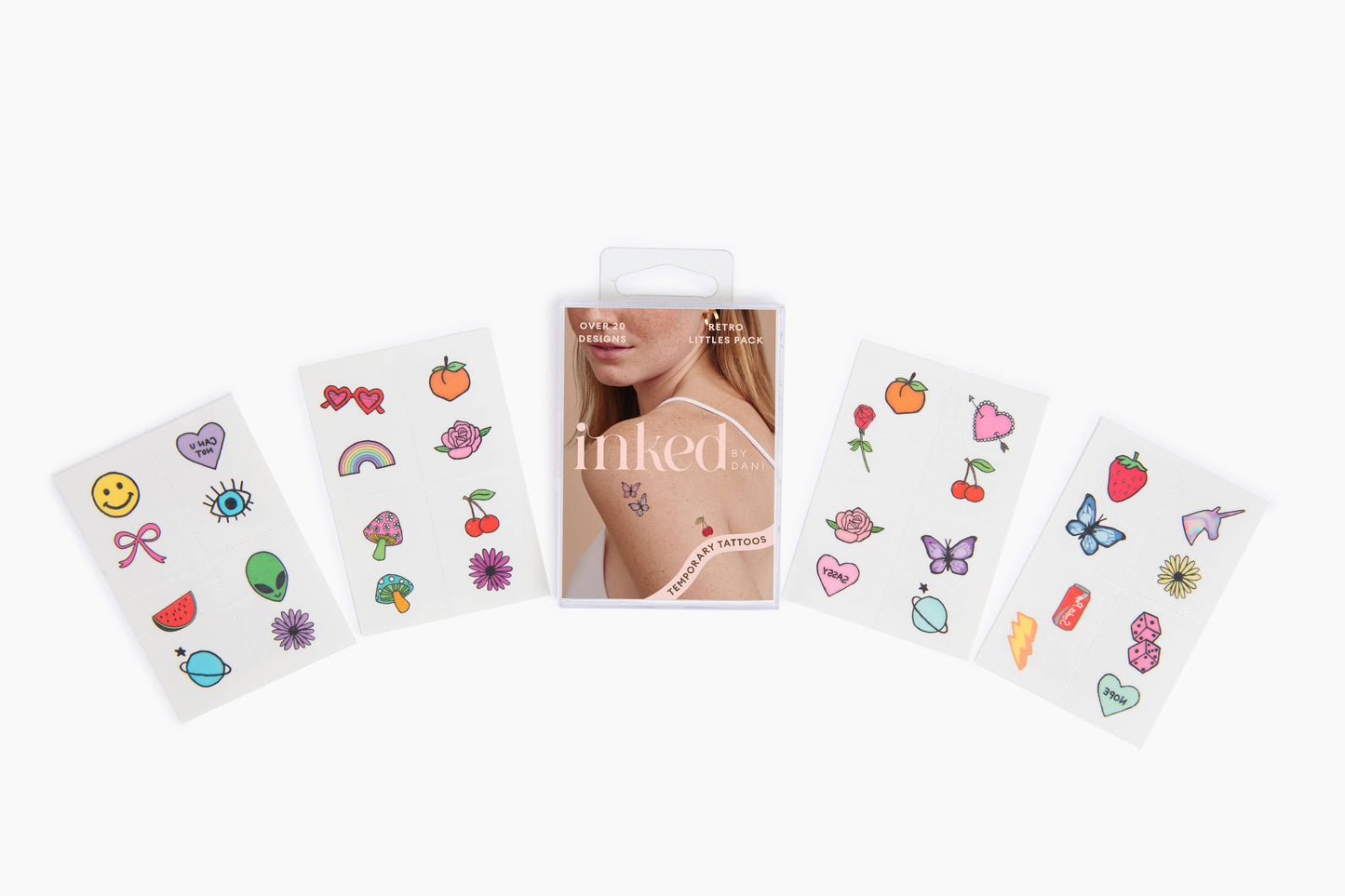 Retro Littles Temporary Tattoo Pack - INKED by Dani