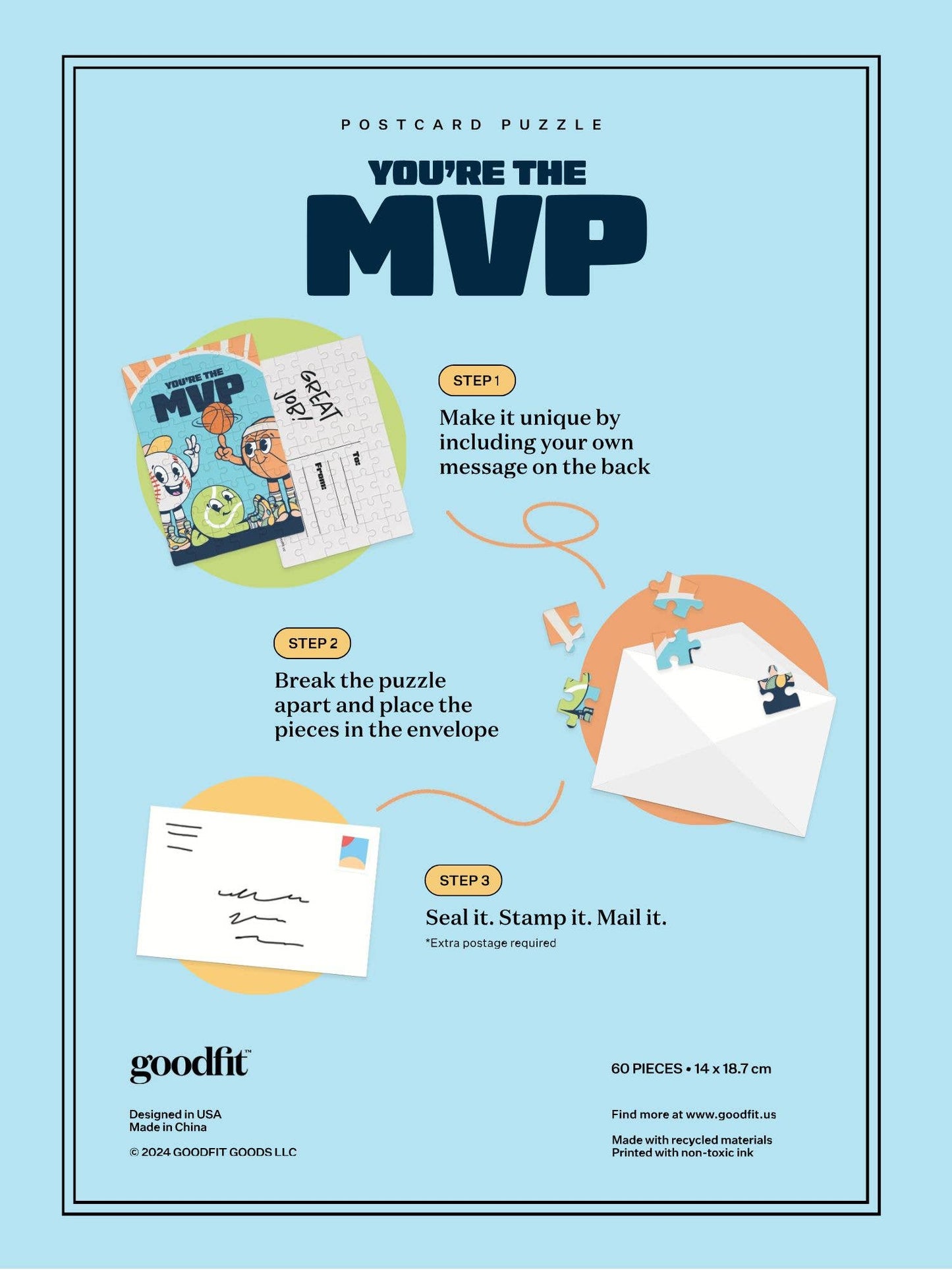 Postcard Puzzle - You're the MVP - Goodfit Puzzles