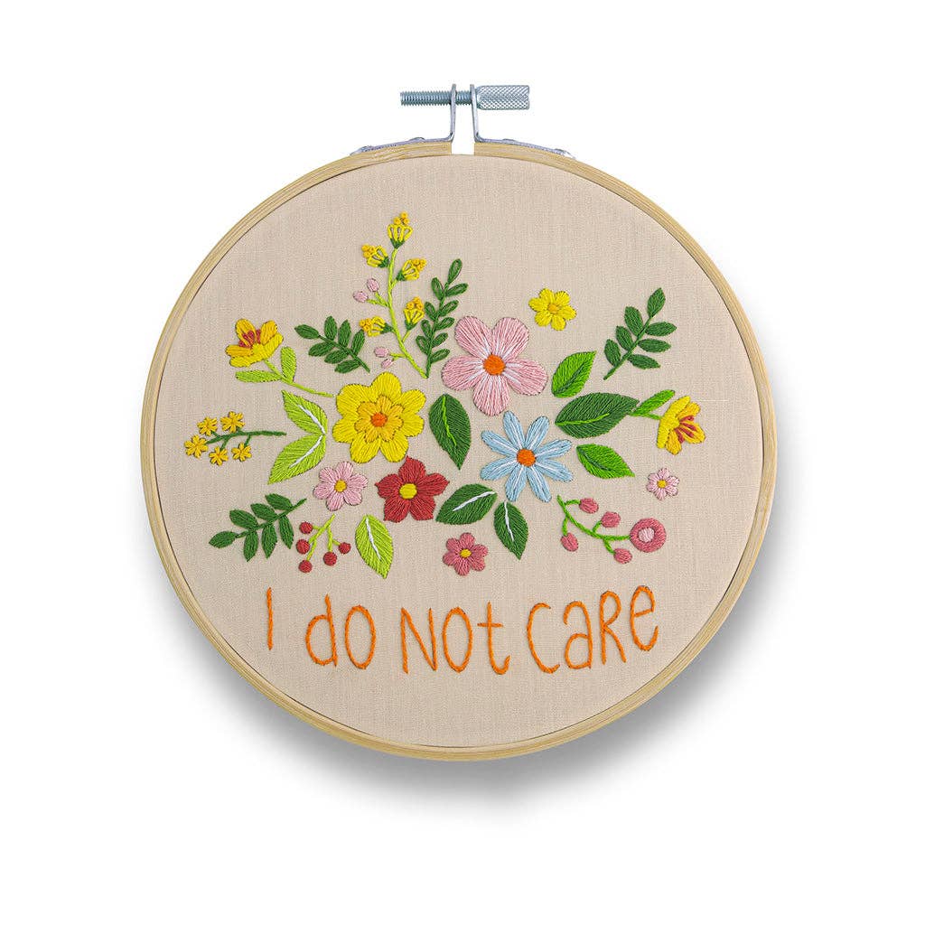 I Do Not Care Embroidery Kit - Funatic