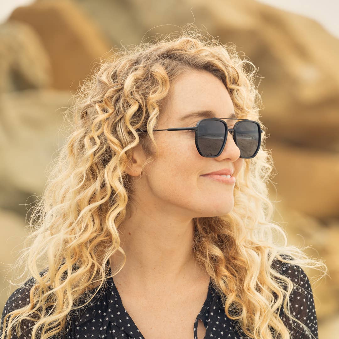Flynn - Onyx / Matte Onyx / Smoke Polarized Lens - Blue Planet Eco-Eyewear
