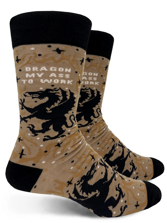 Dragon My Ass to Work Men’s Crew Socks