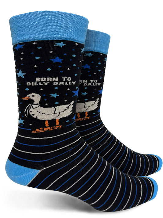 Born To Dilly Dally Mens Crew Socks