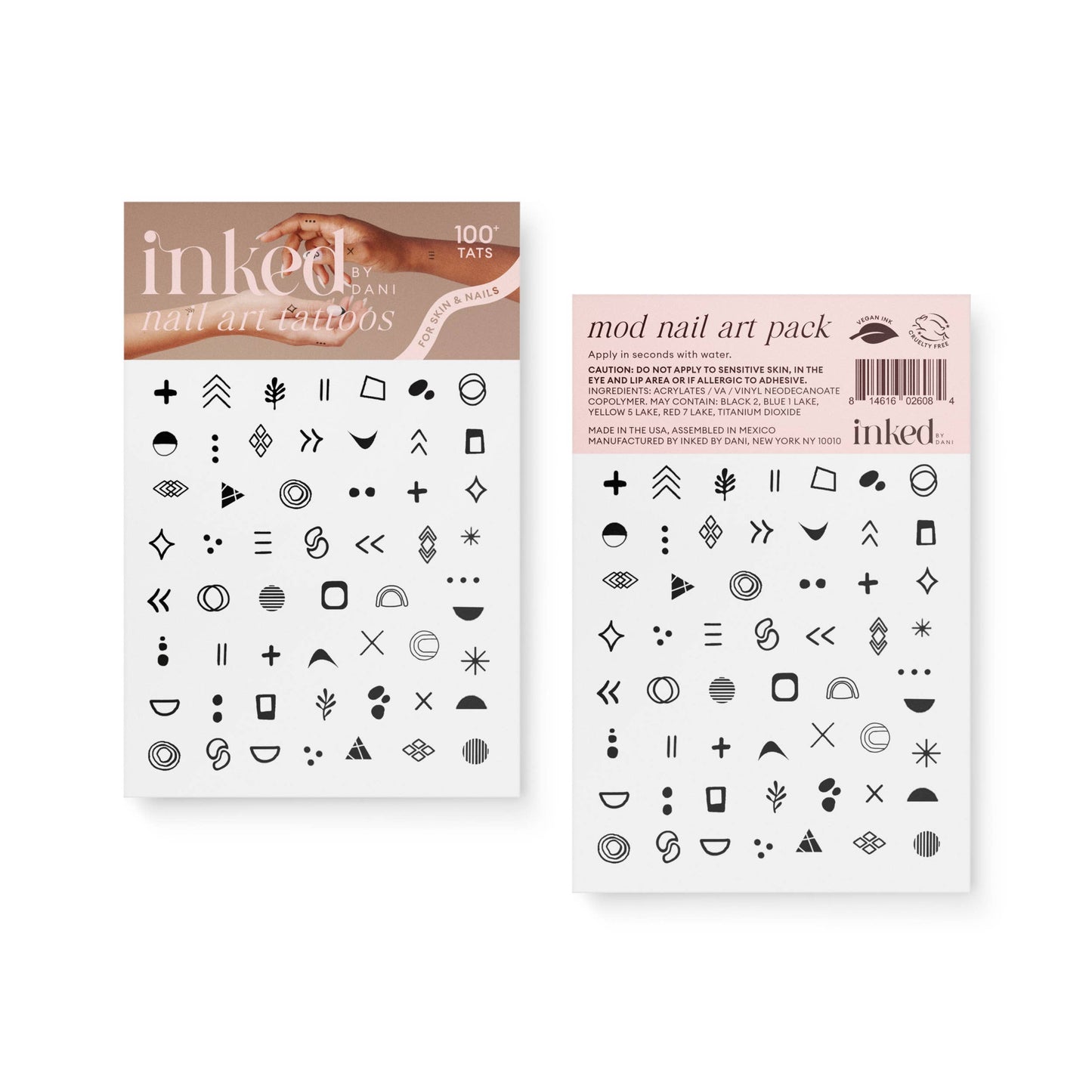 INKED by Dani - Mod Nail Art Temporary Tattoo Pack