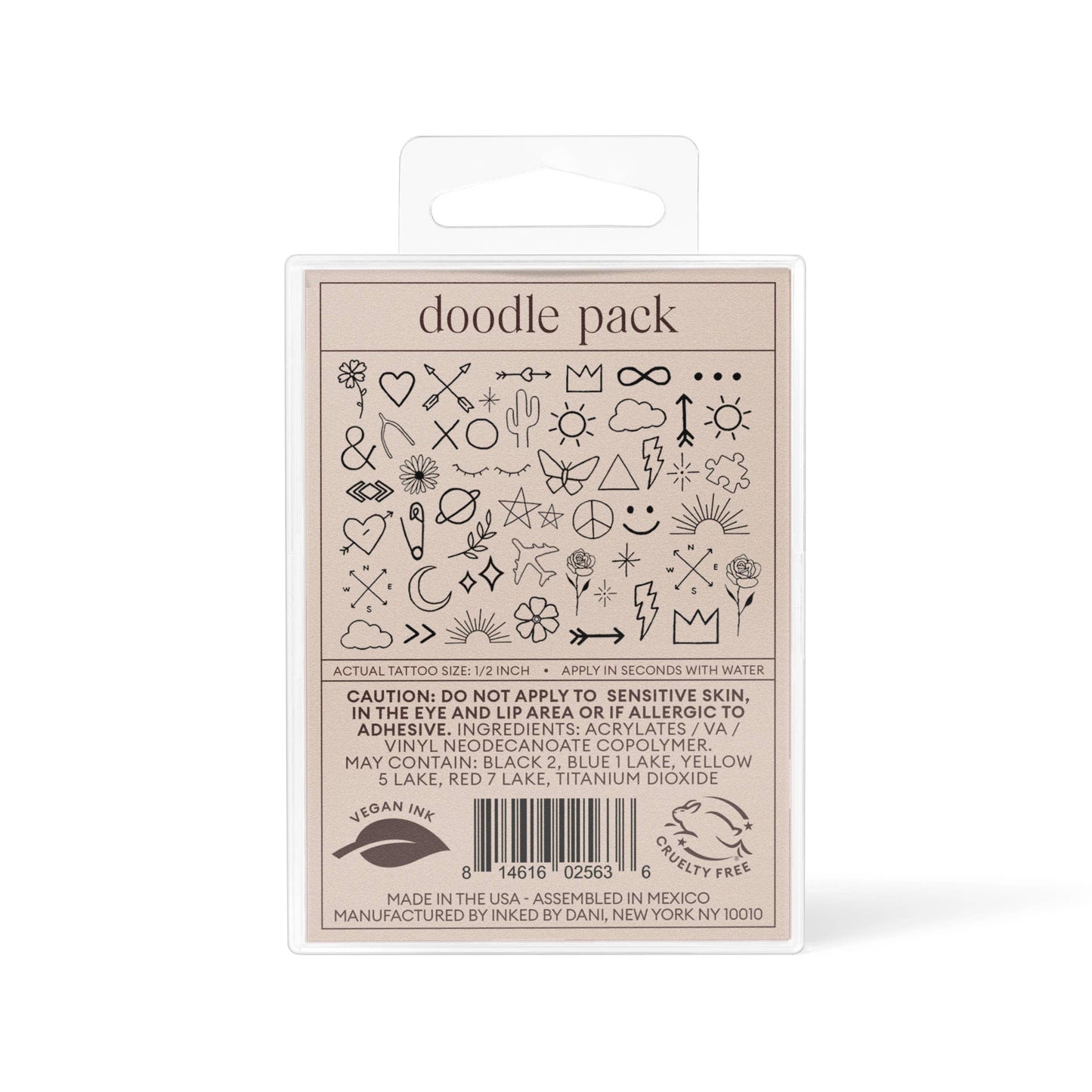 Doodle Temporary Tattoo Pack - INKED by Dani
