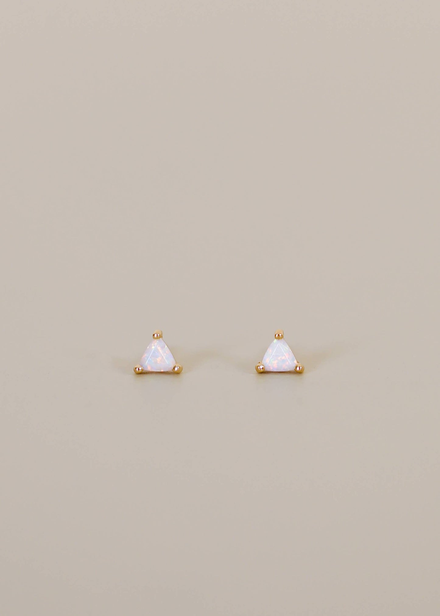 Mini Energy Gem - White Opal - Earring