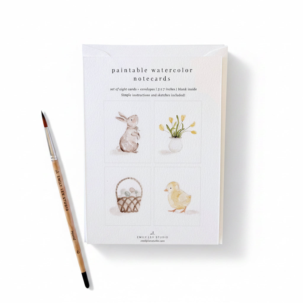 Easter Paintable Notecards - emily lex studio