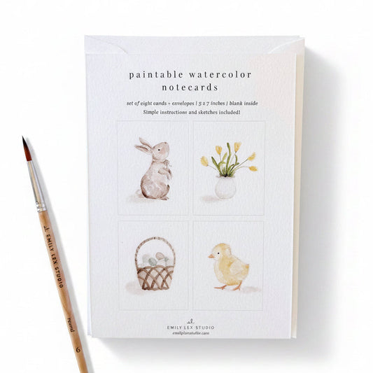 Easter Paintable Notecards - emily lex studio
