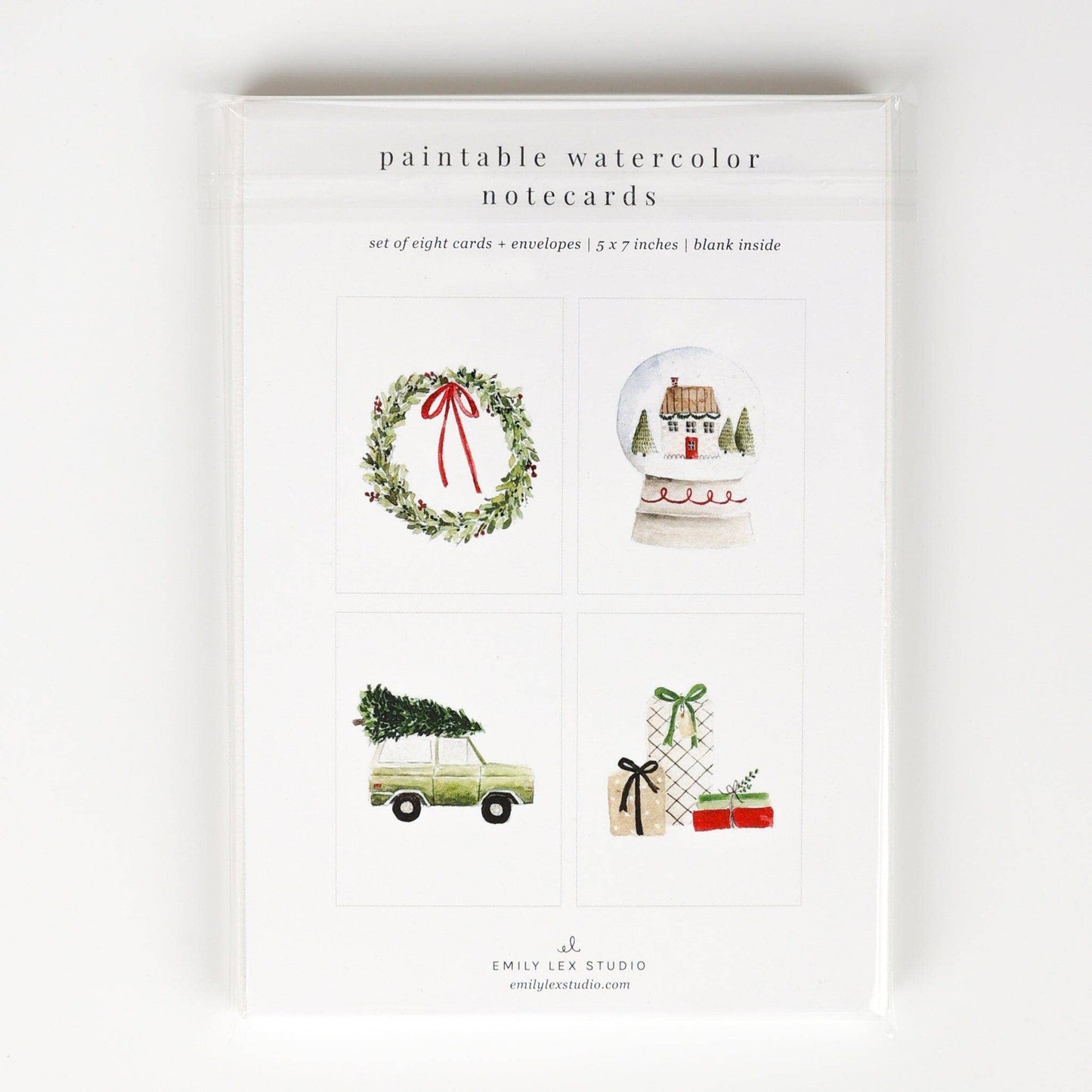 Christmas Cheer Paintable Notecard - emily lex studio