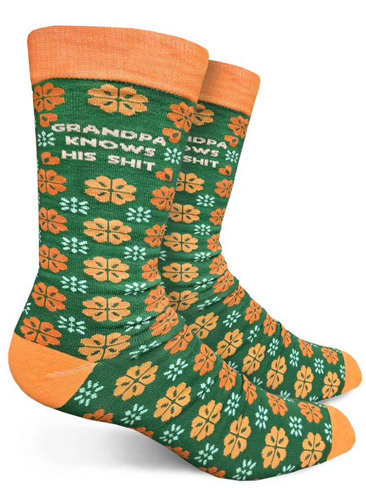 Grandpa Knows His Shit Men’s Crew Socks