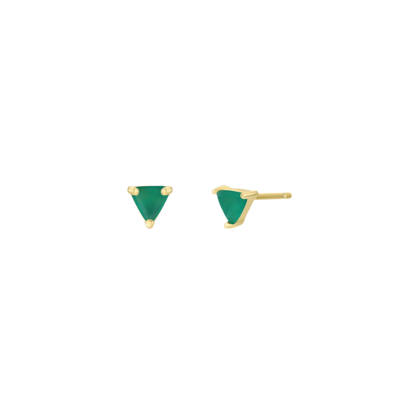 Green Onyx Mini Gem Earrings