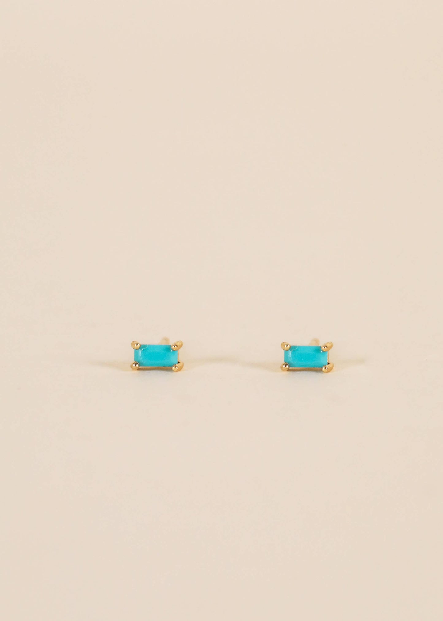 Turquoise Baguette Earring