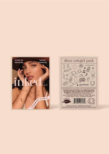 INKED by Dani - Disco Cowgirl Temporary Tattoo Pack