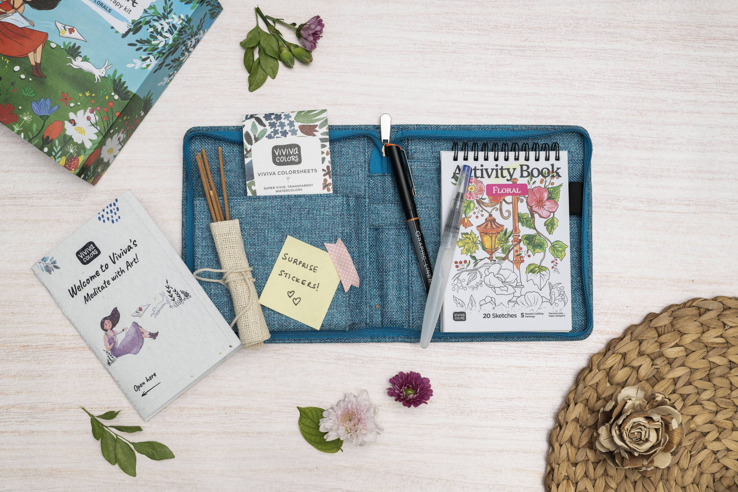 Meditate with Art Kit - Floral - A5