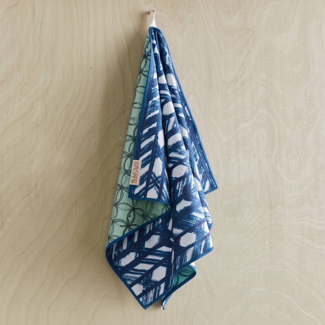 Indigo Lattice | Microfiber Kitchen Dish Towel