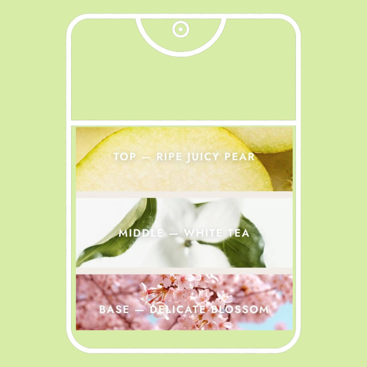 Refillable Pear Blossom Tea Hydrating Pocket Hand Sanitizer - Noshinku