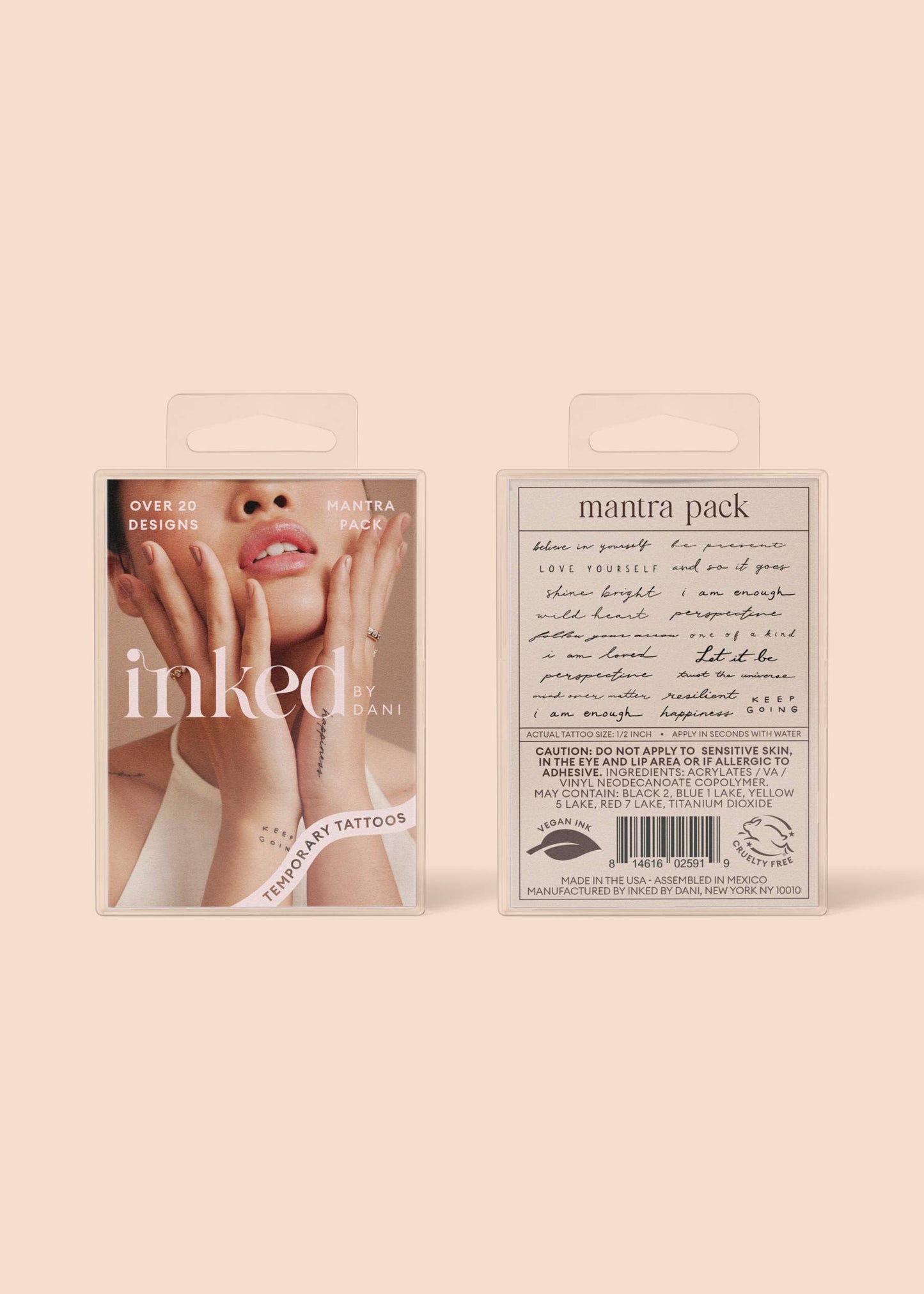 Mantra Temporary Tattoo Pack - INKED by Dani