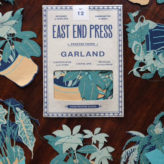 Houseplants Sewn Garland - Screen Printed by Hand - East End Press