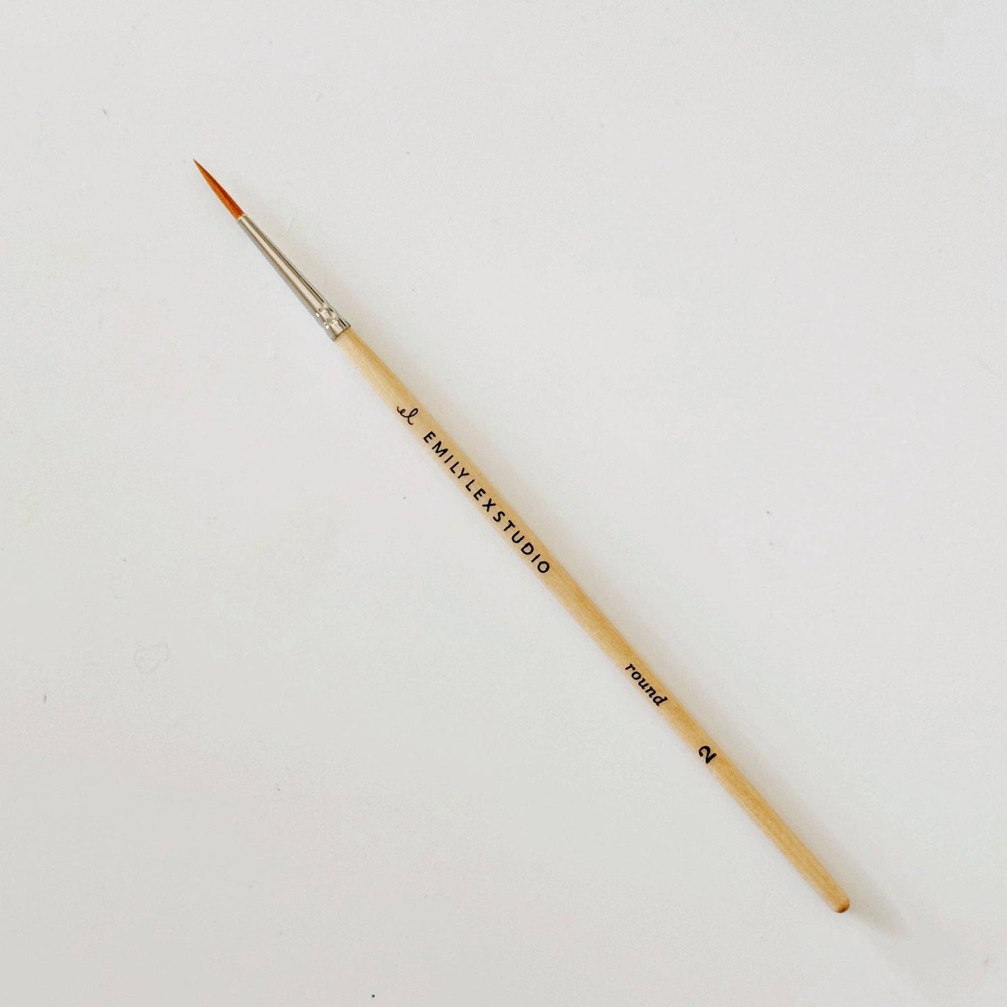 Watercolor Paintbrush Set of Five Wood Brushes - emily lex studio