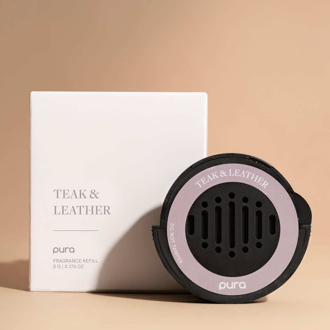 Teak & Leather Car Diffuser - pura