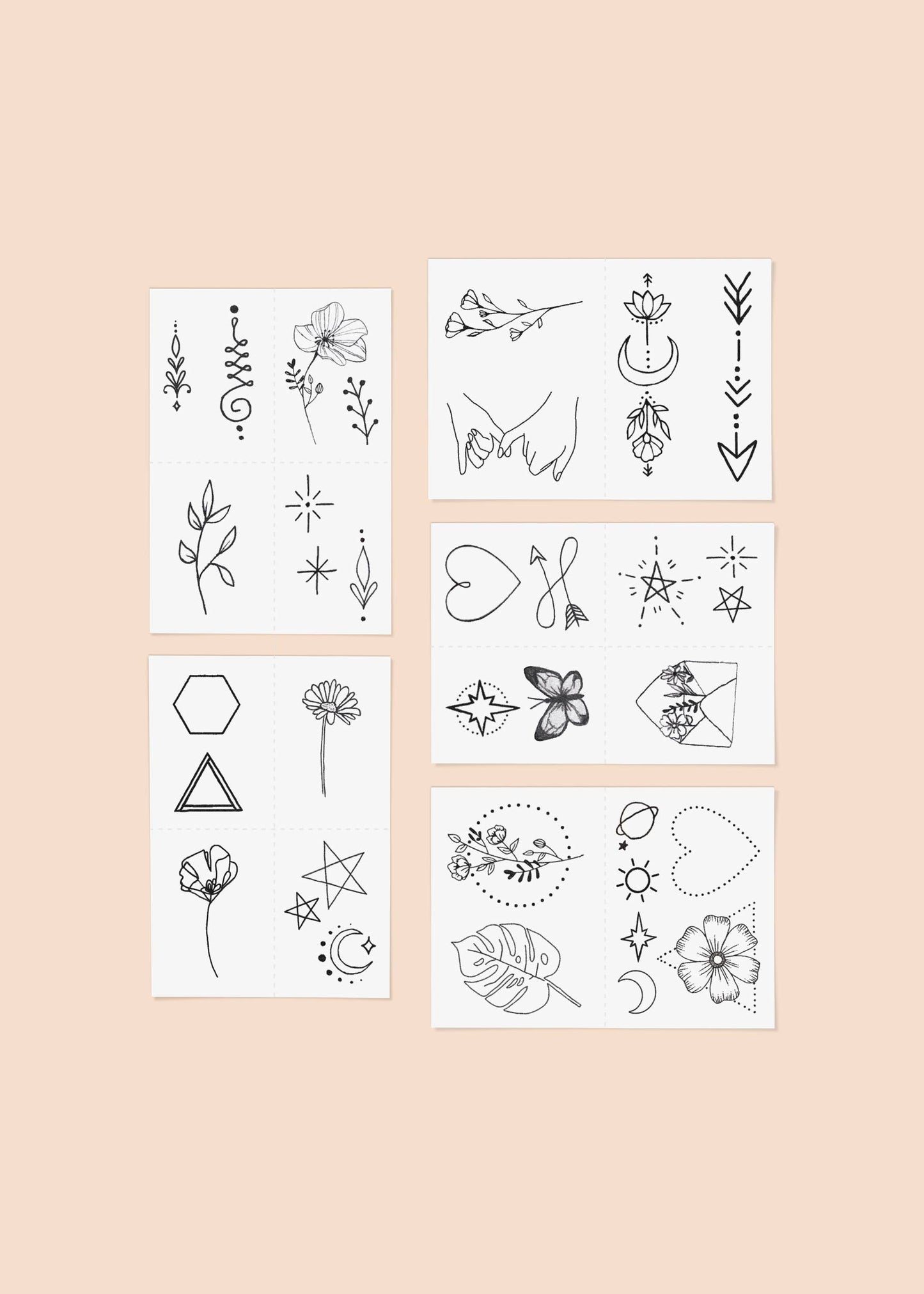 Fine Line Temporary Tattoo Pack - INKED by Dani