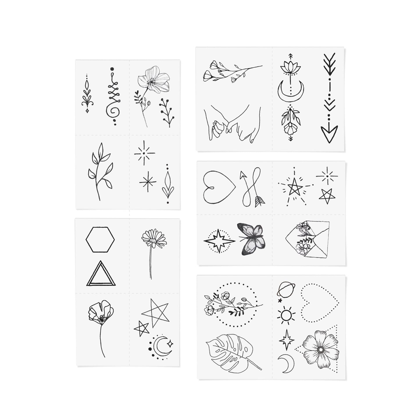 Fine Line Temporary Tattoo Pack - INKED by Dani