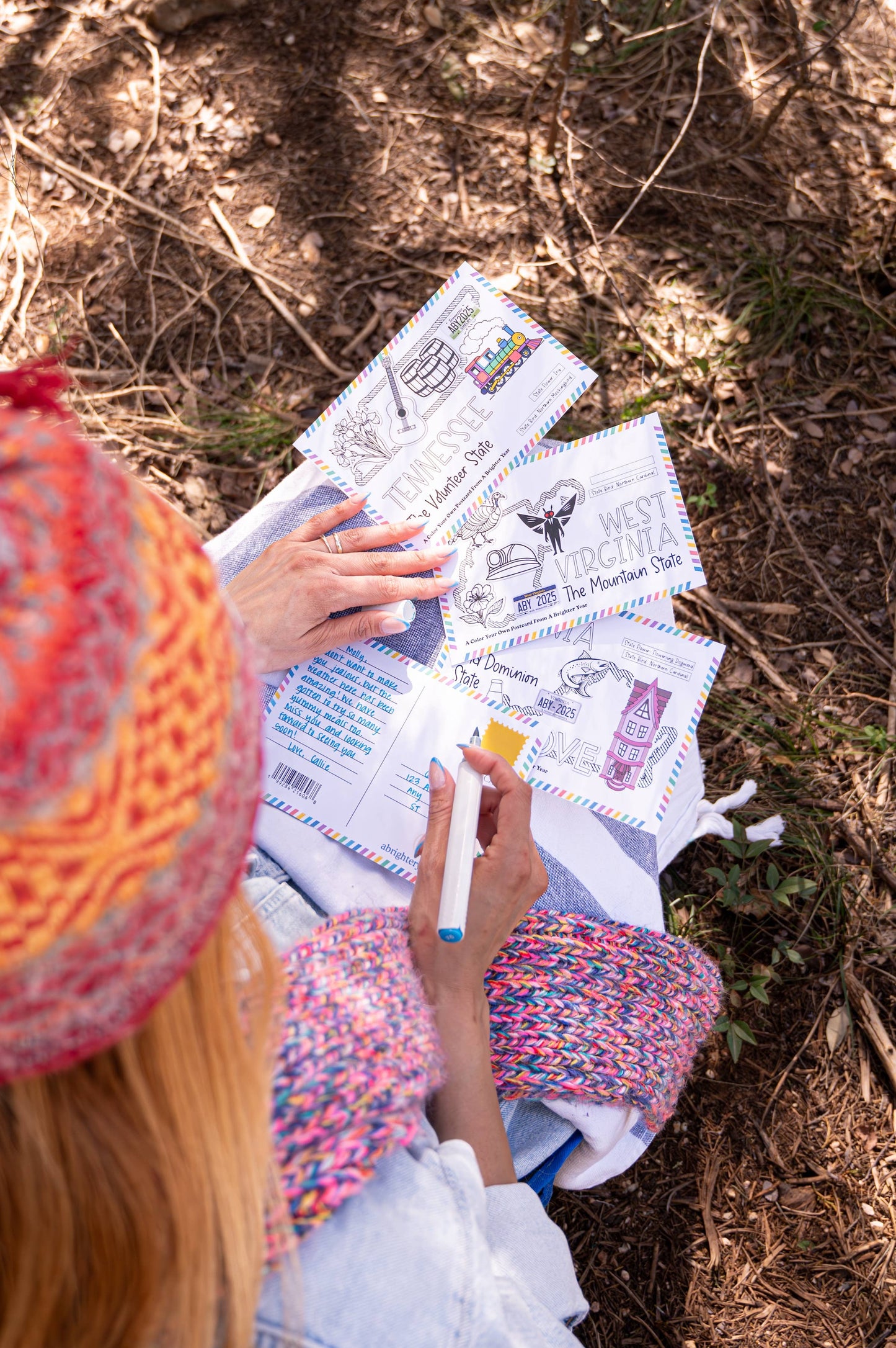Color Your Own Colorado State Postcard