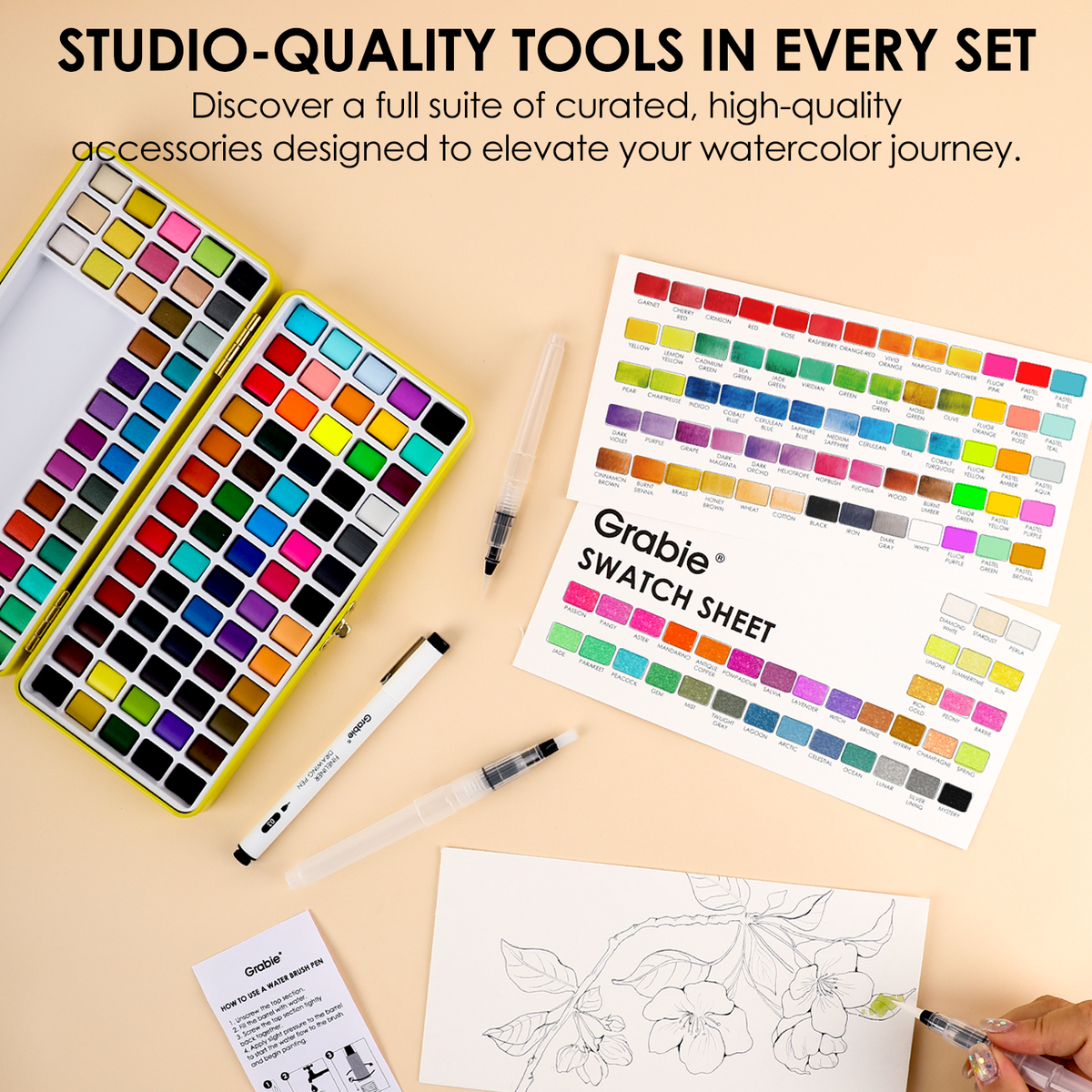 Grabie - Grabie All-In-One Premium Watercolor Set of 100