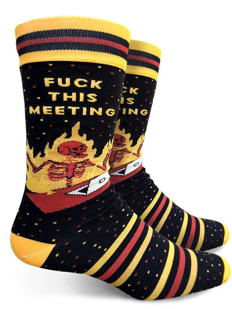 Fuck This Meeting Men’s Crew Socks